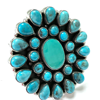 Stunning turquoise silver ring