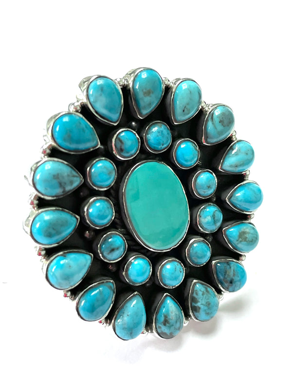 Stunning turquoise silver ring