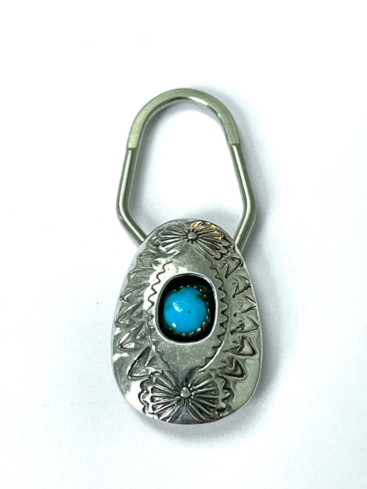 Key ring Sterling silver shadow box key ring