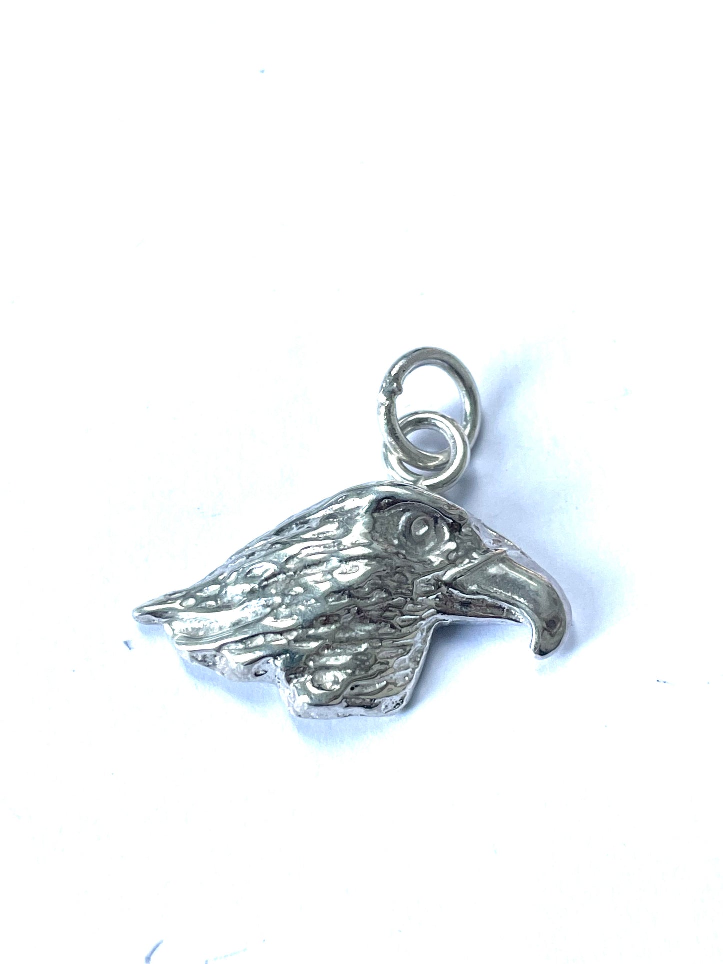 Eagle head pendent heavy gauge sterling silver