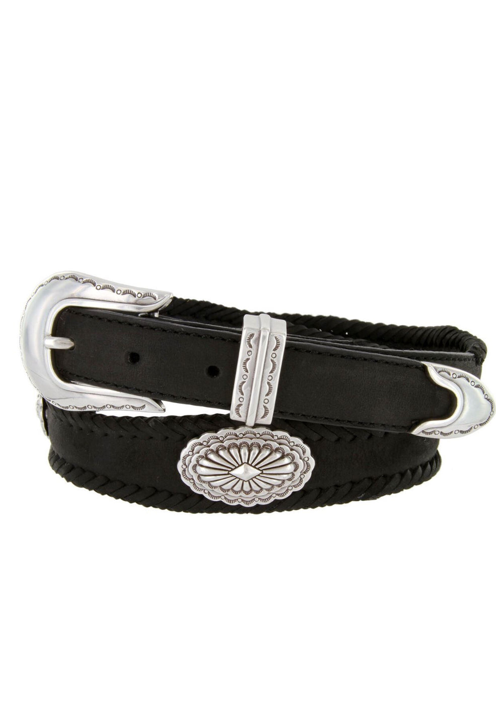Belt black concho belt