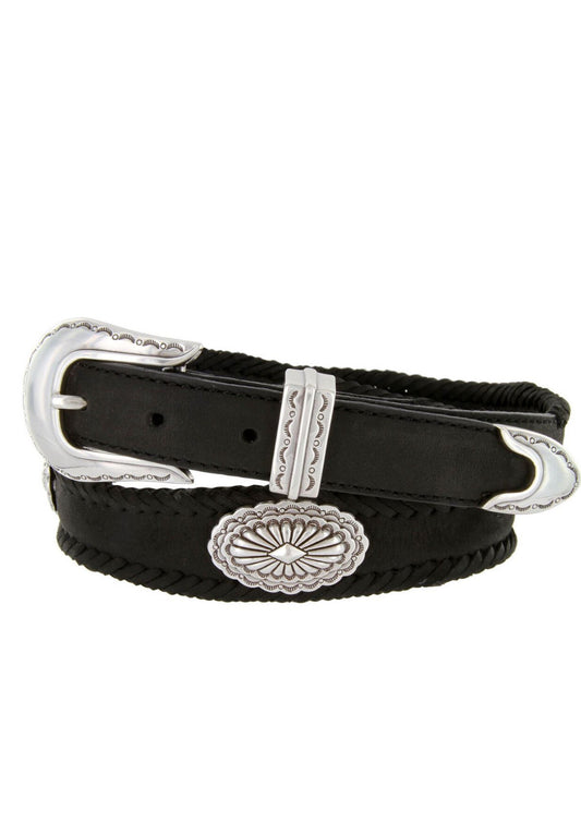 Belt black concho belt