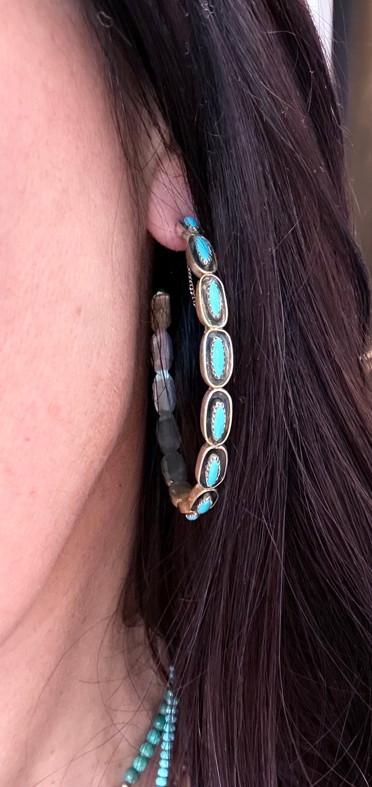 Stunning large hoop earring