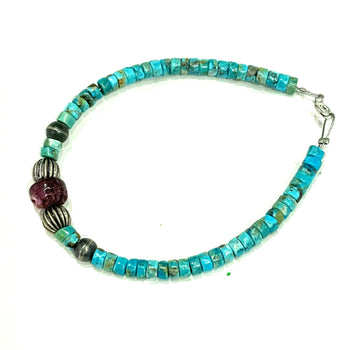 Sterling silver Navajo turquoise bracelet
