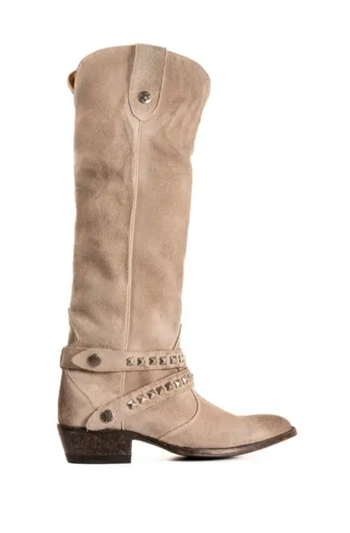 Jessie Western long suede boots