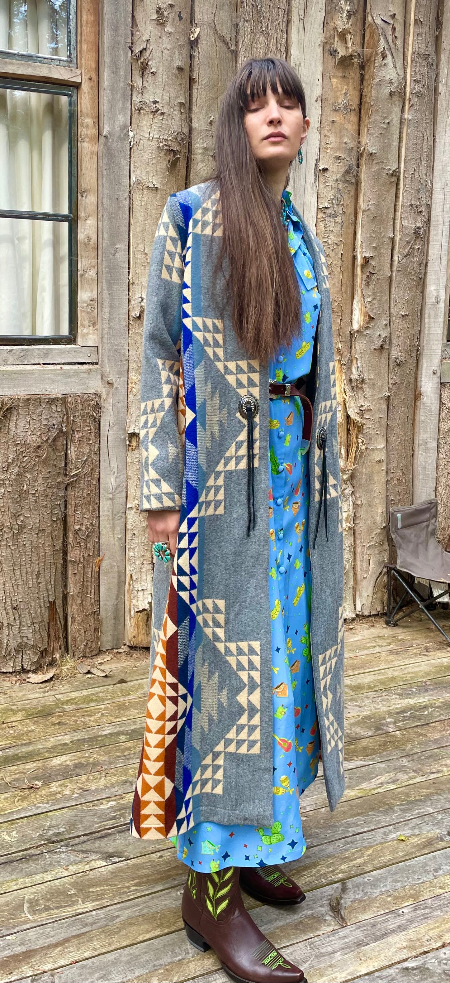 Jessie Western long coat made in Nottinghill