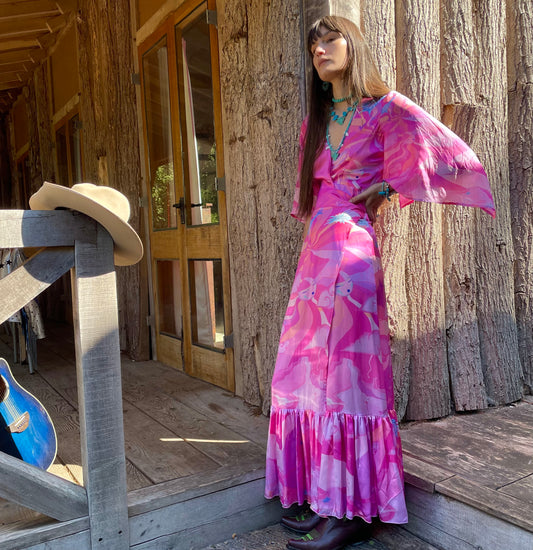 Jessie Western dress pink roadrunner