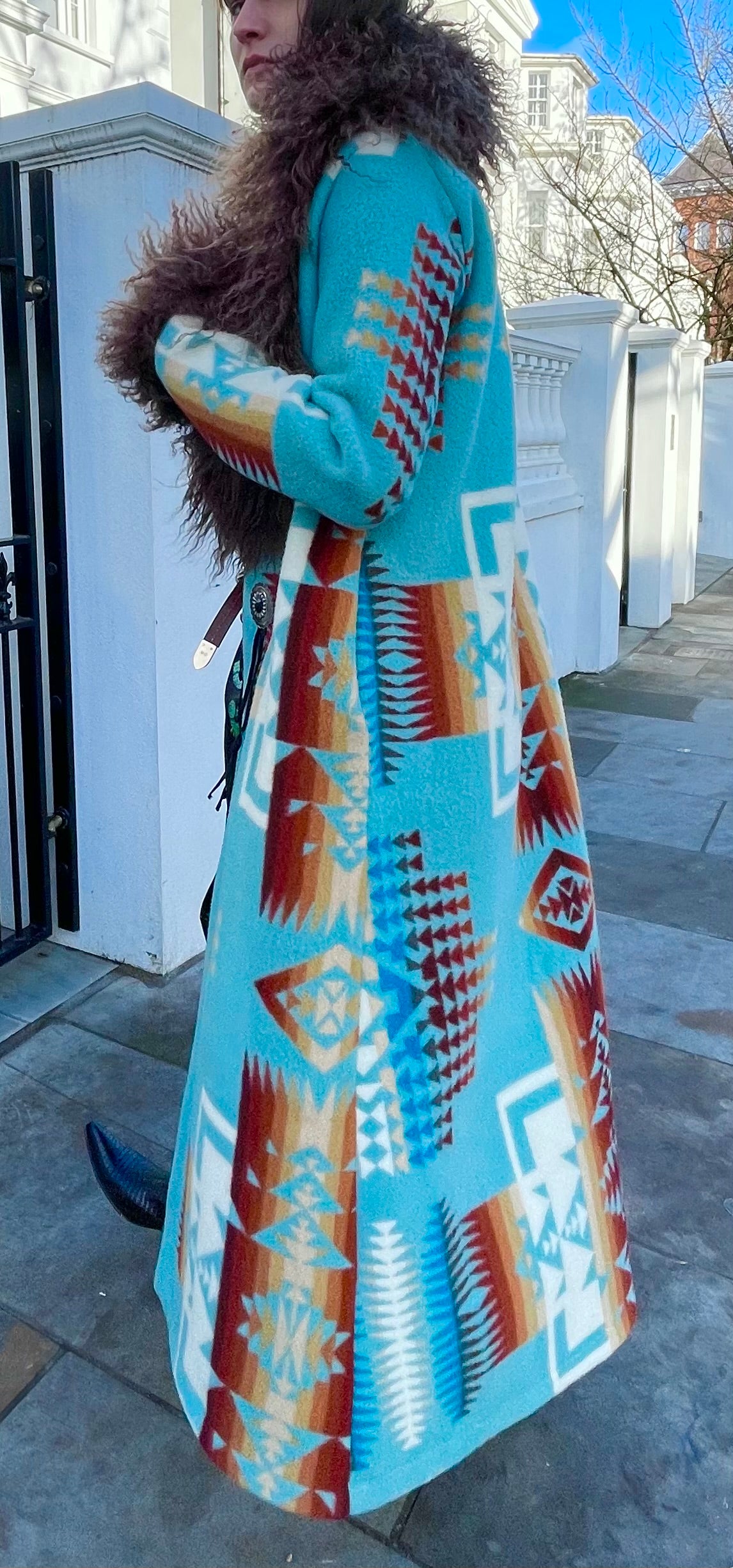 Long blanket coat