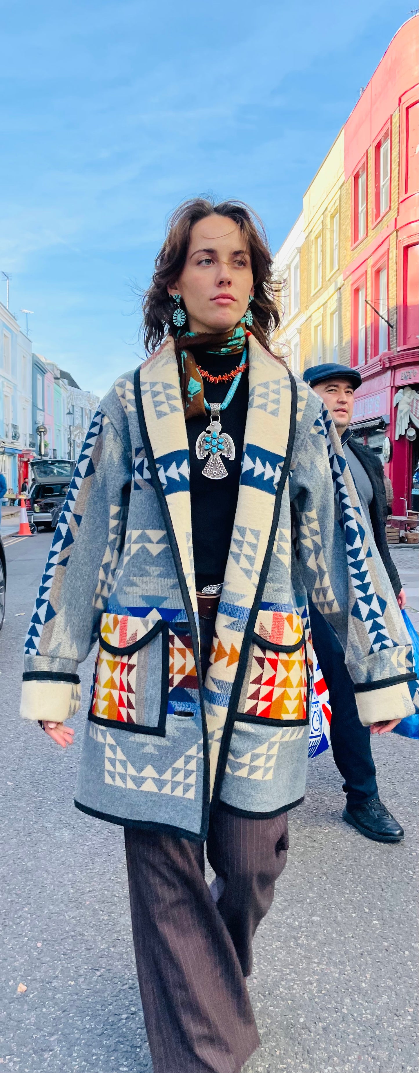 Jessie Western Oversize blanket coat