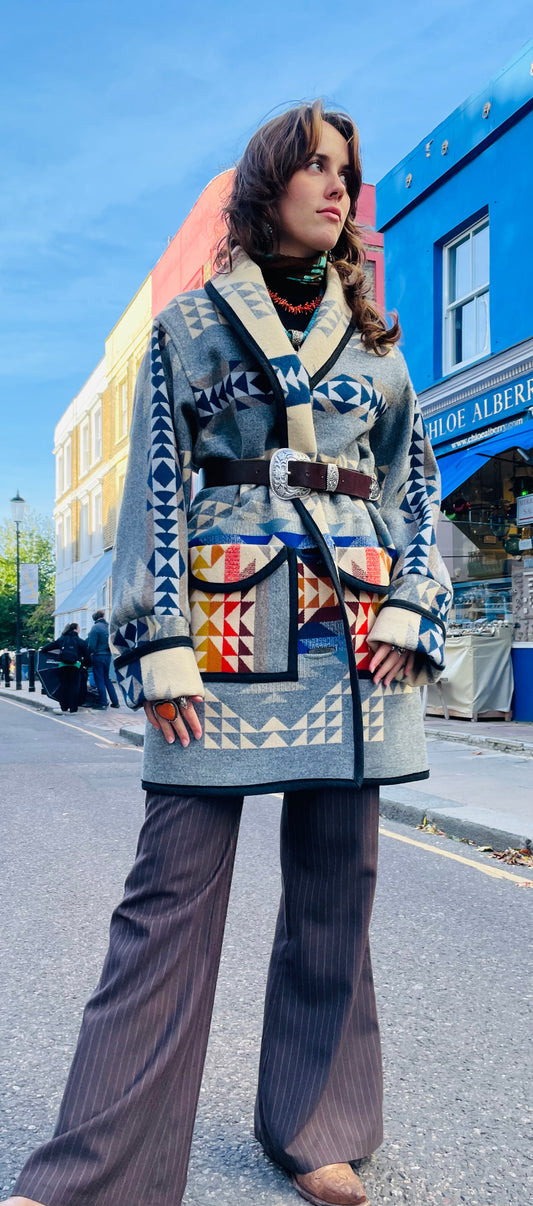 Jessie Western Oversize blanket coat