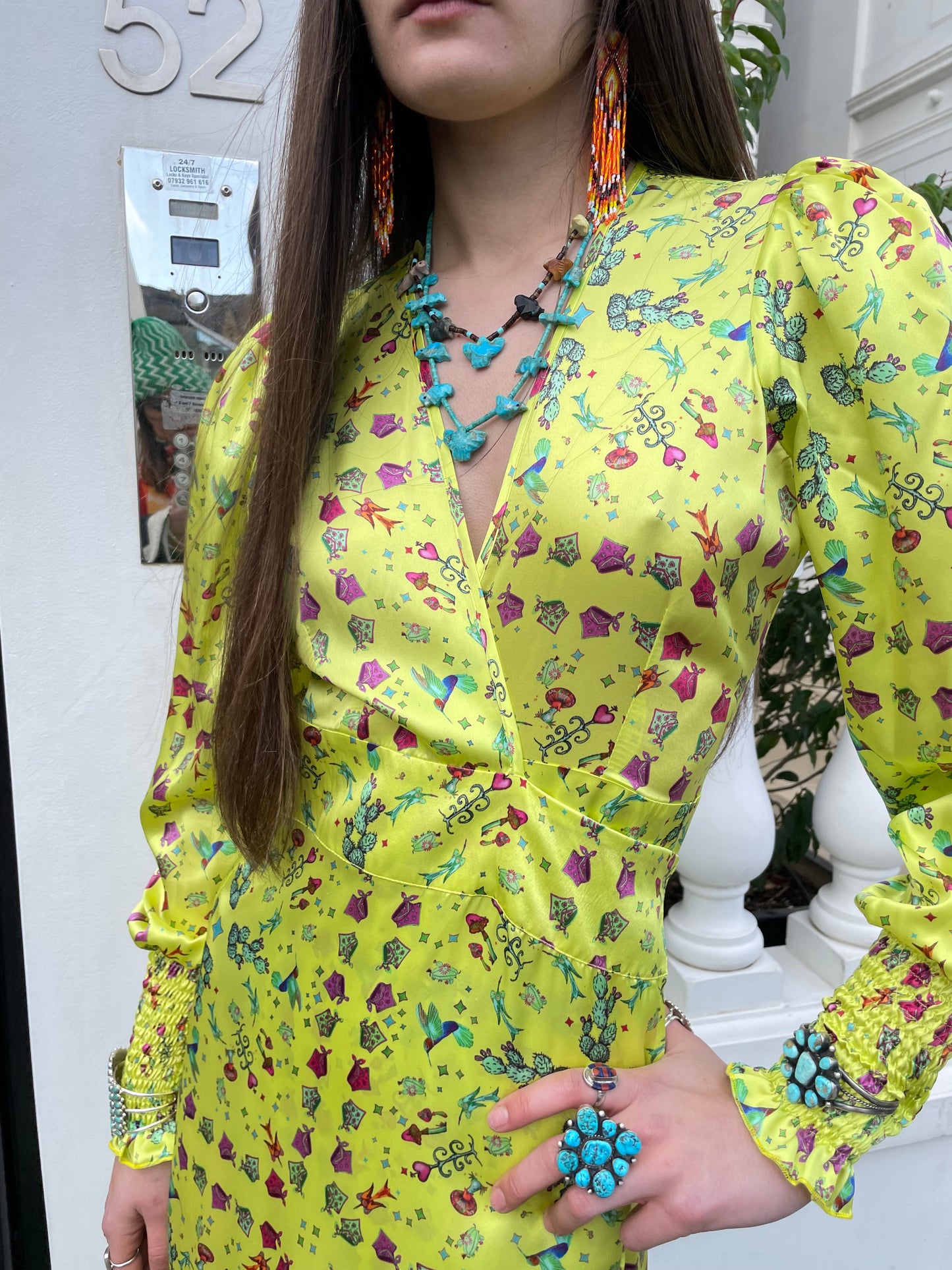 Jessie Western silk dress