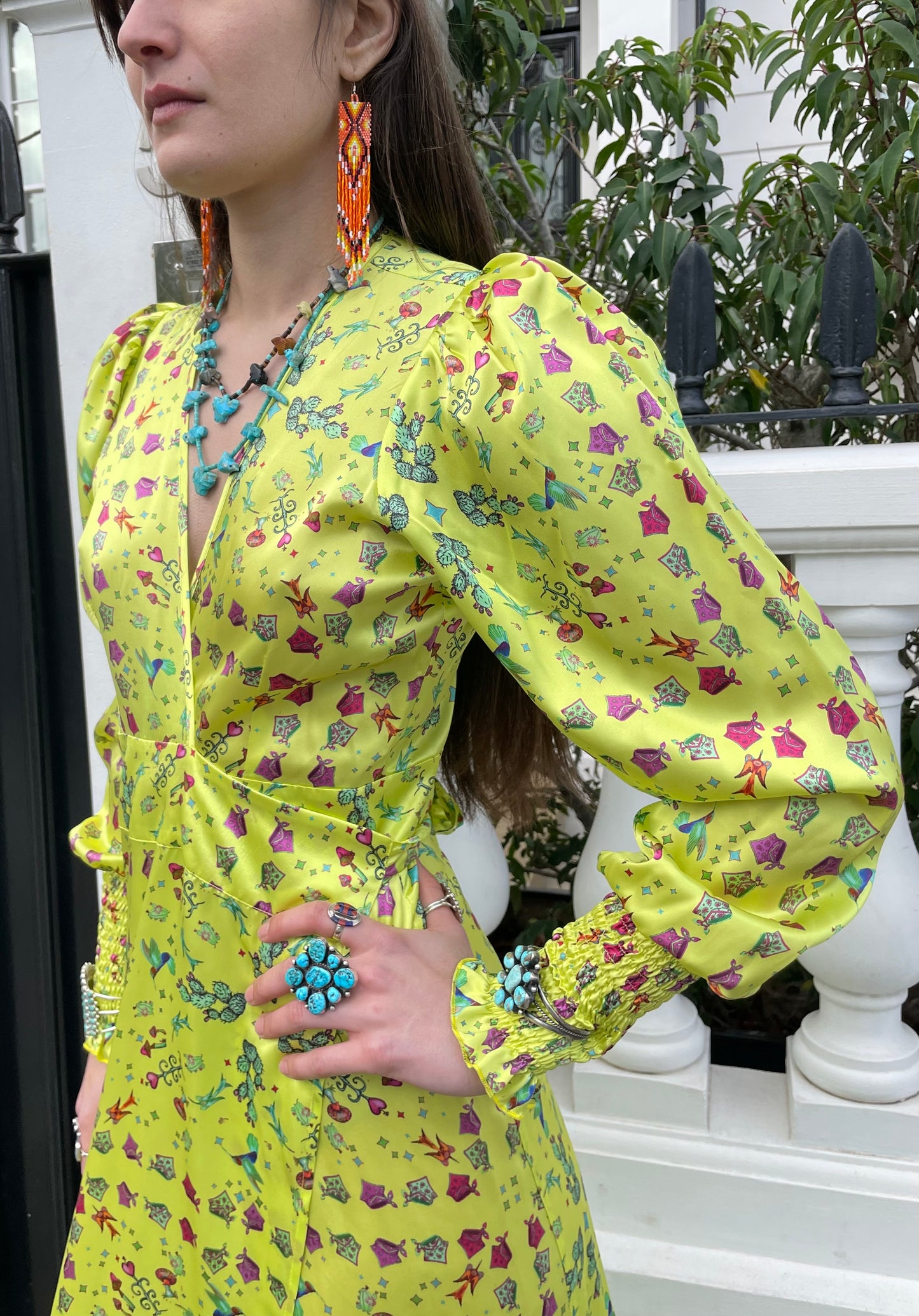 Jessie Western silk dress