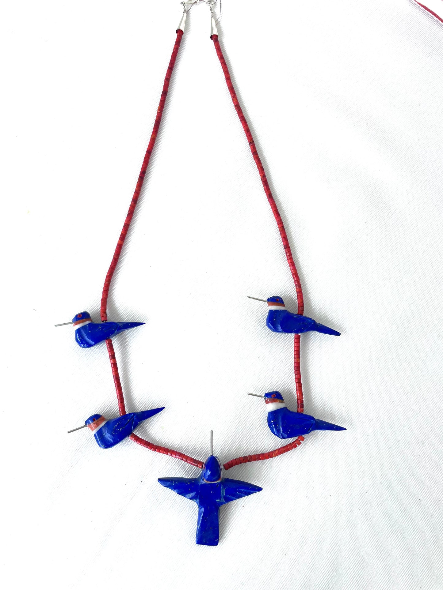 Lapis hummingbird necklace