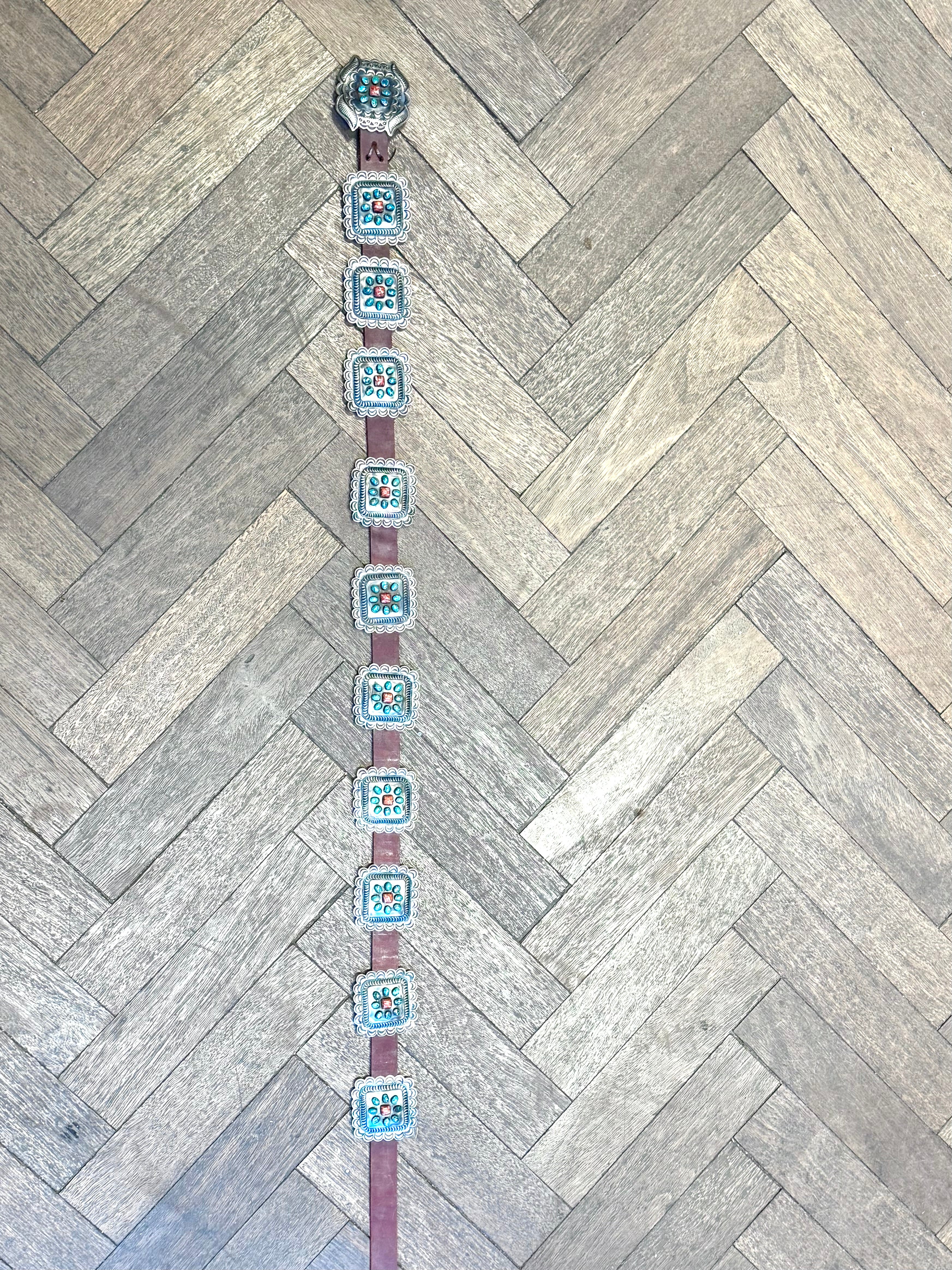 Concho belt sterling silver