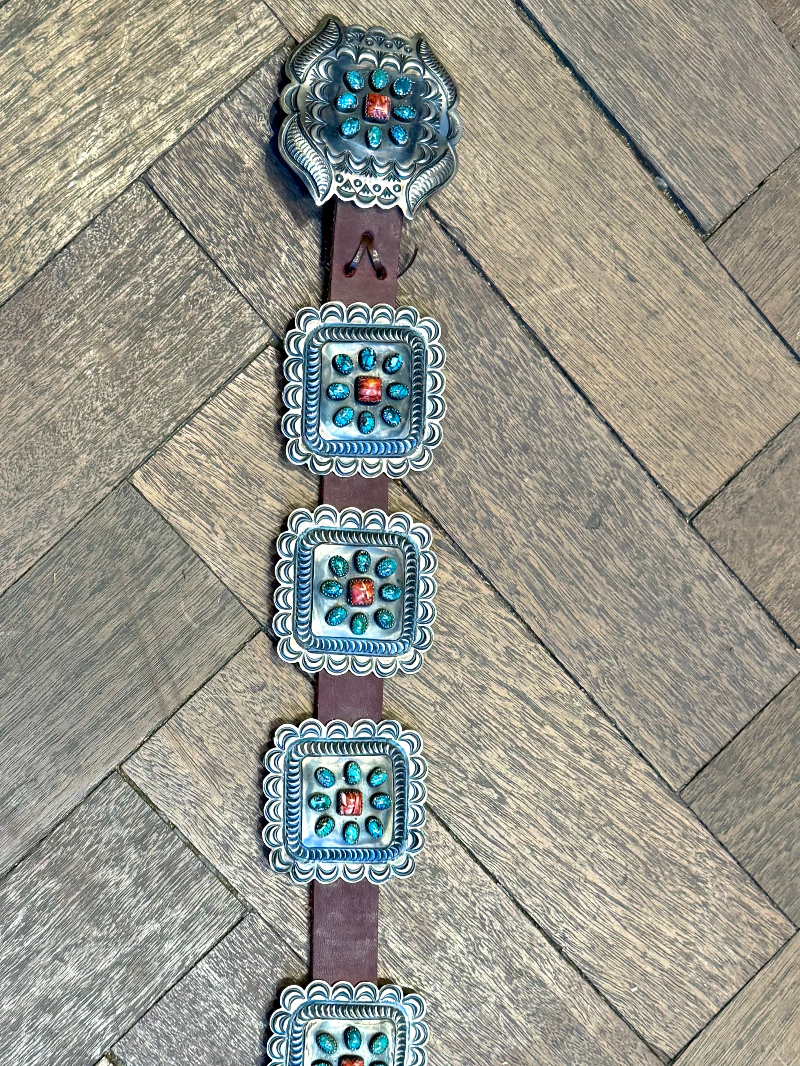 Concho belt sterling silver