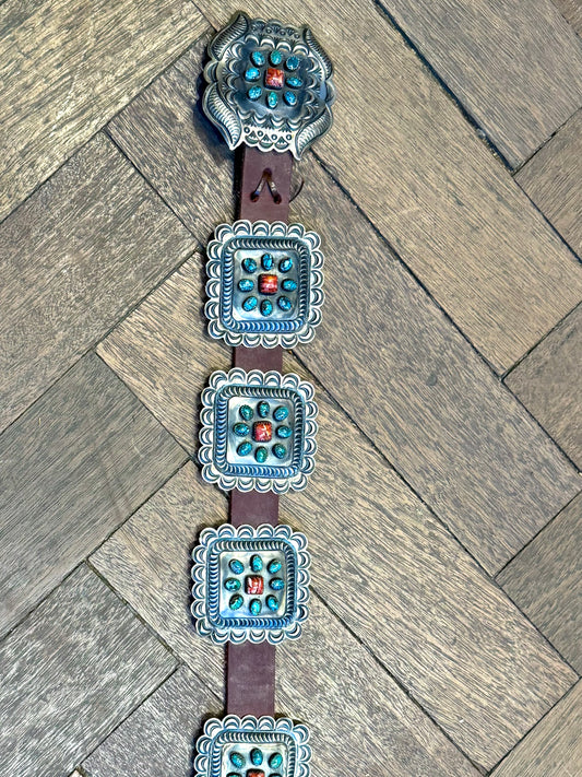 Concho belt sterling silver