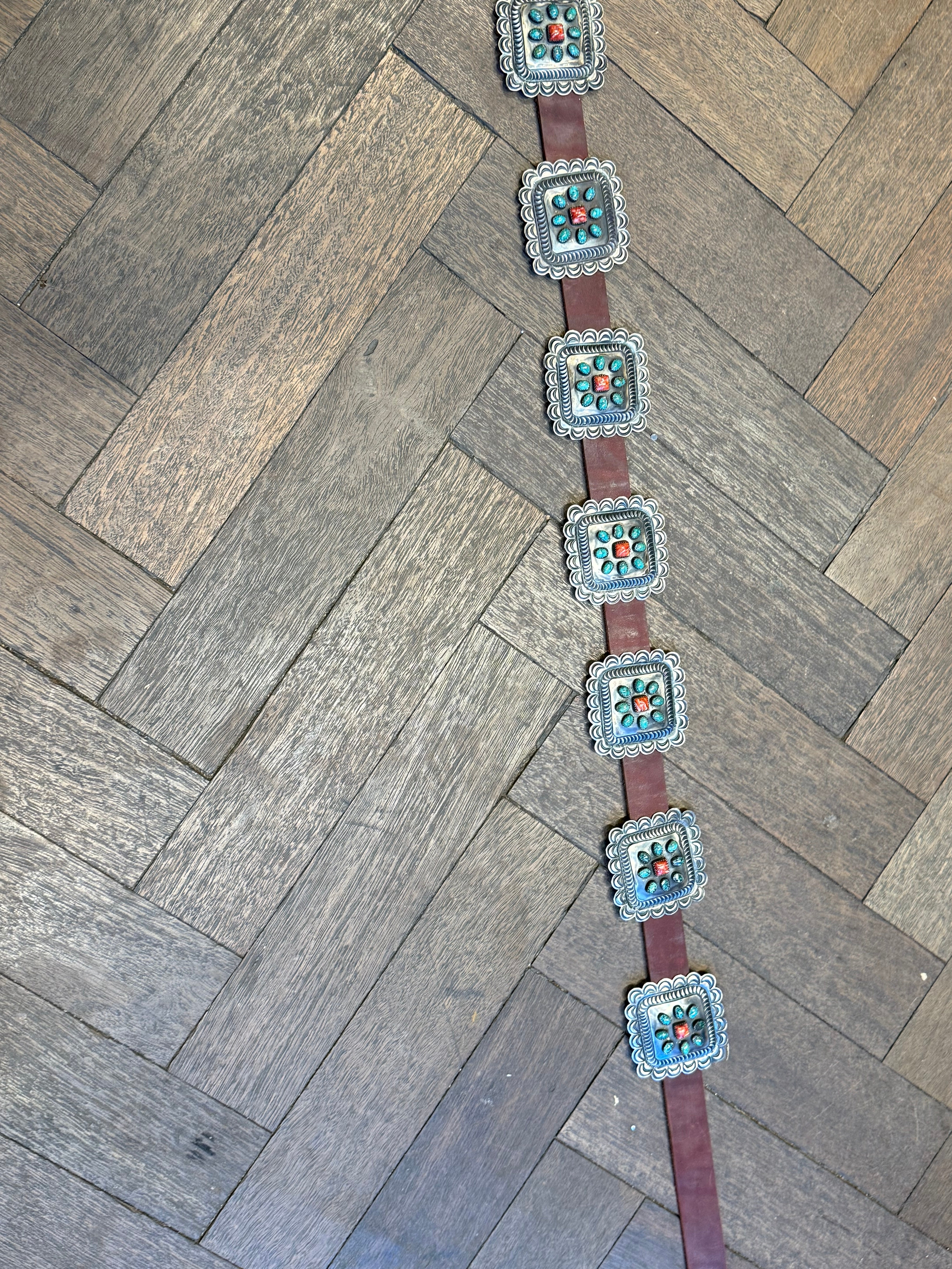 Concho belt sterling silver