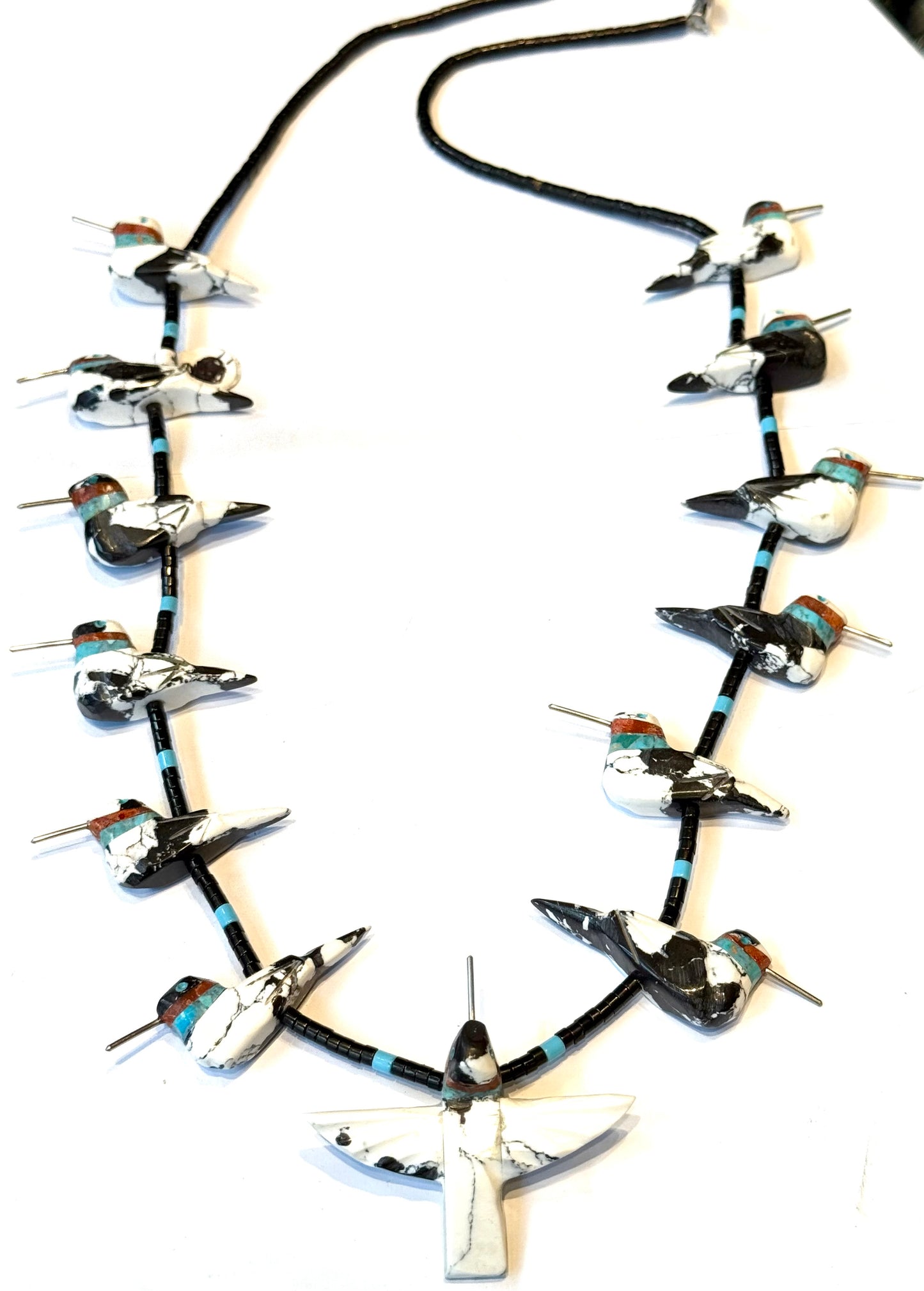 Long hummingbird necklace power animal