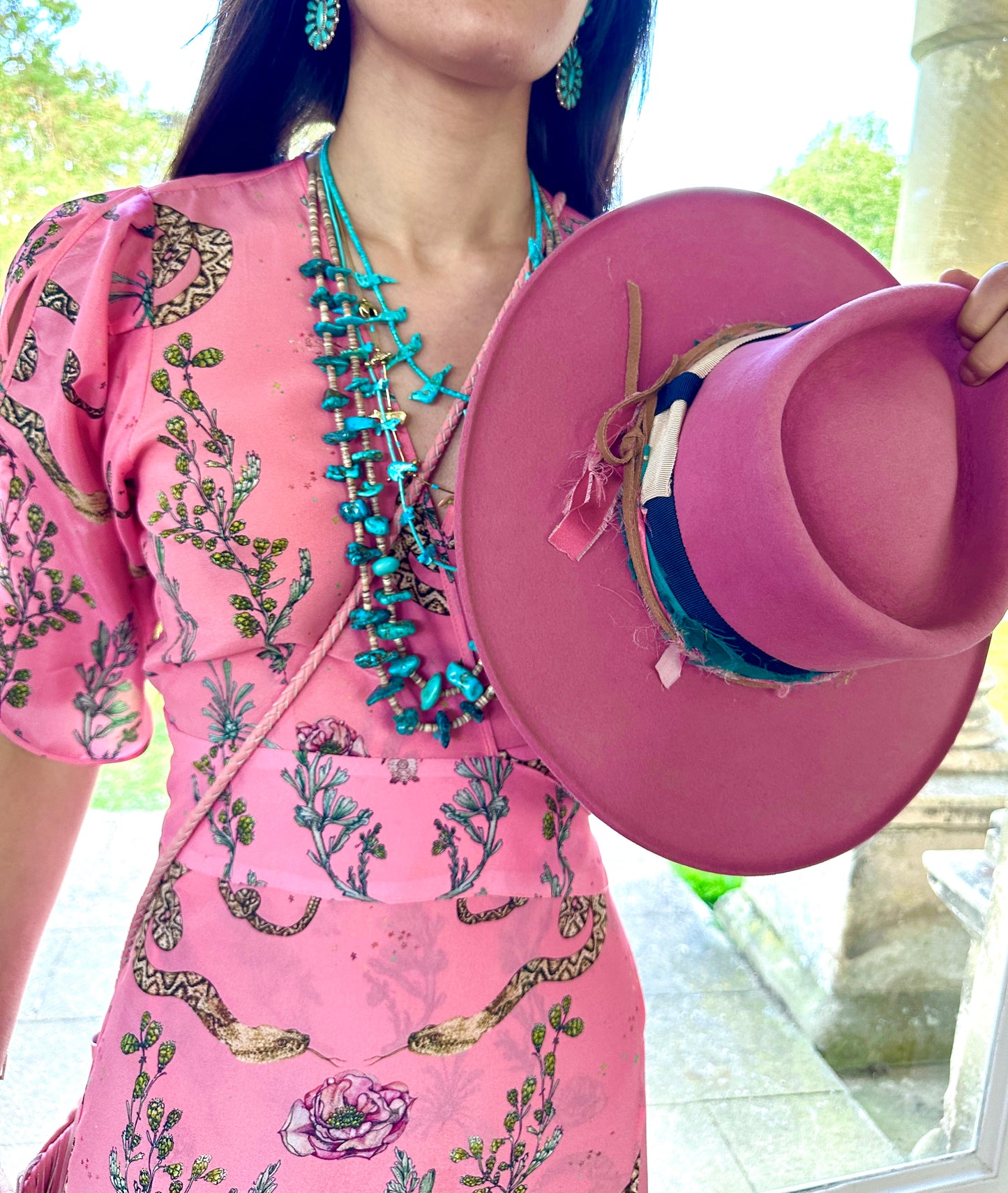 Custom hat Pink hand made custom hat