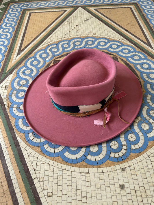 Custom hat Pink hand made custom hat