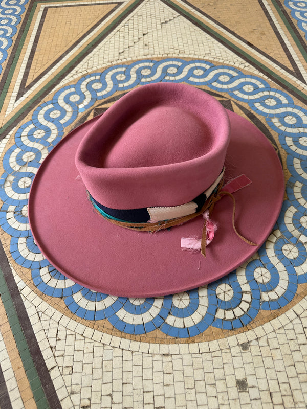 Custom hat Pink hand made custom hat