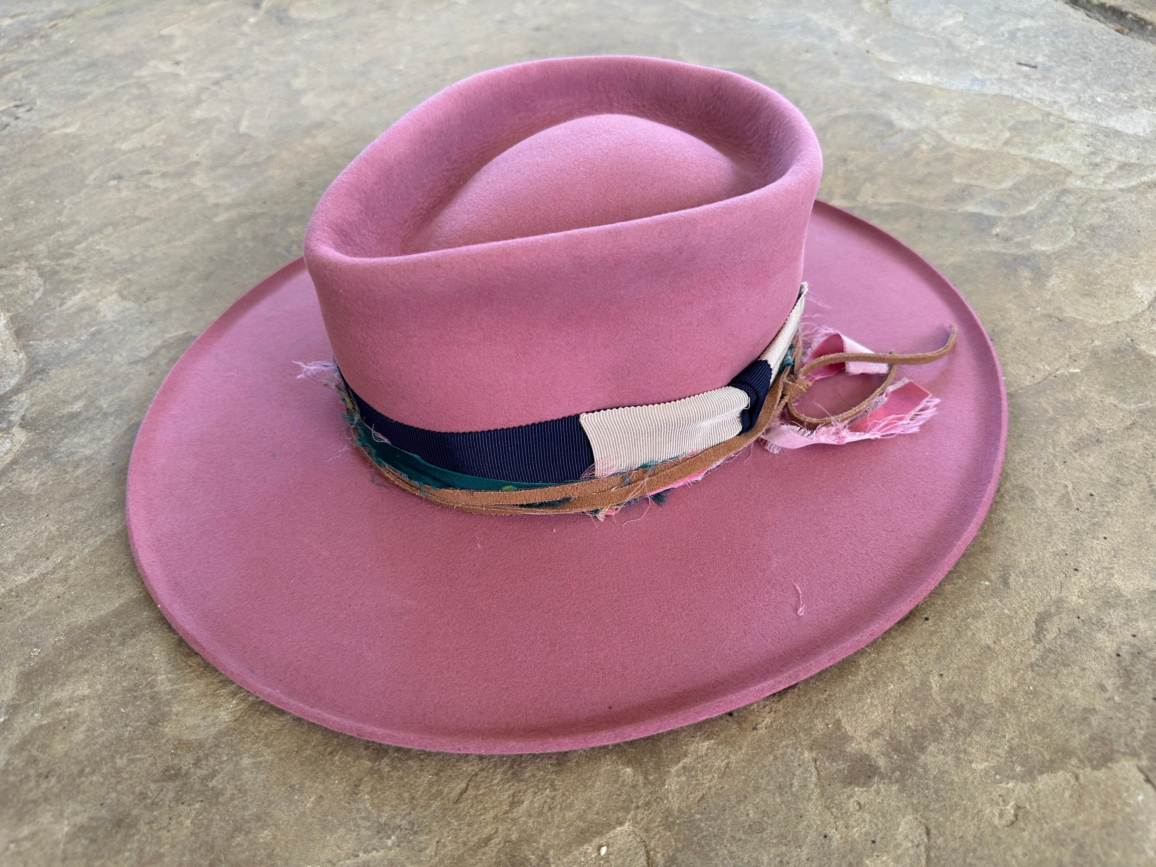 Custom hat Pink hand made custom hat