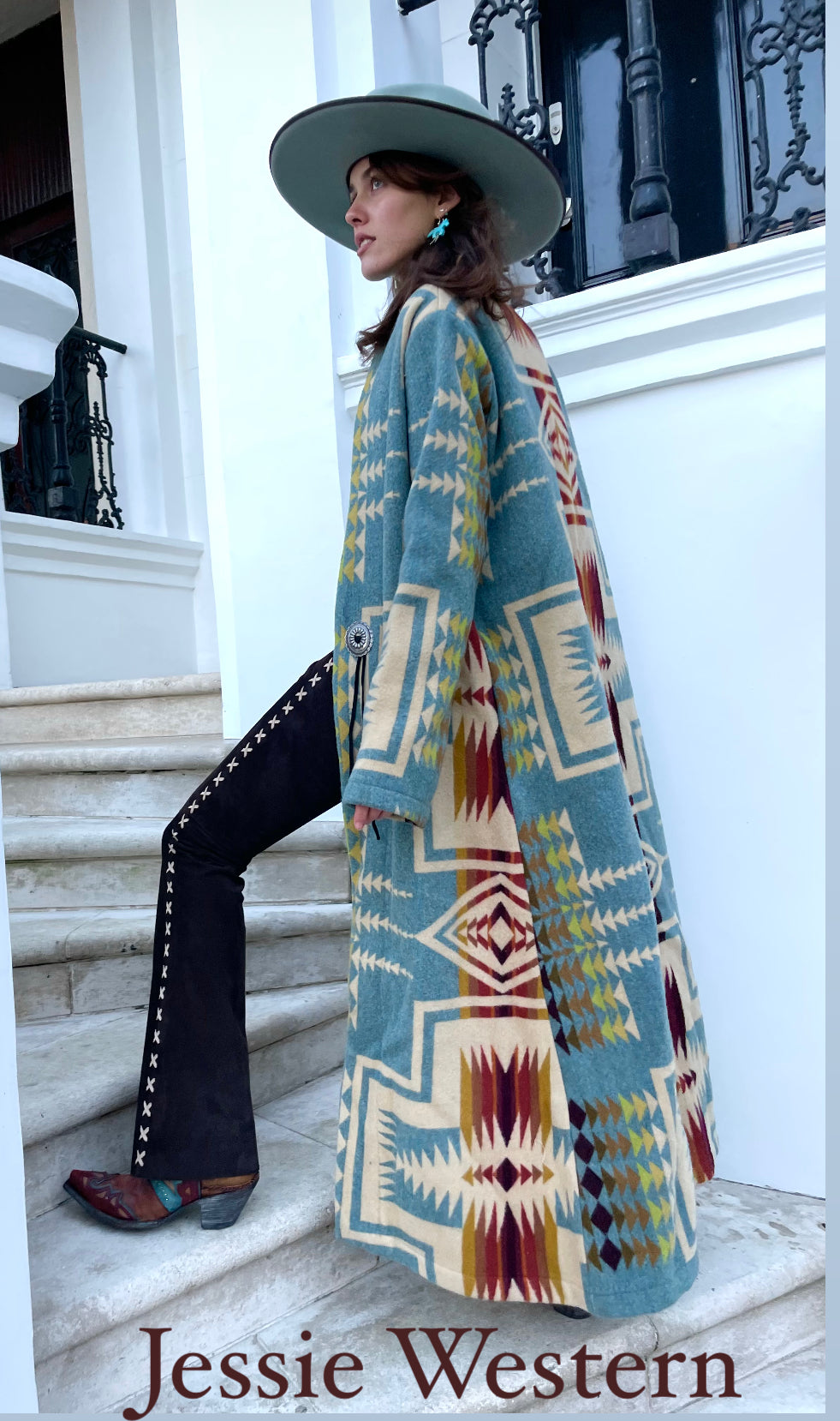 Jessie western brand blanket coat sunset spirit