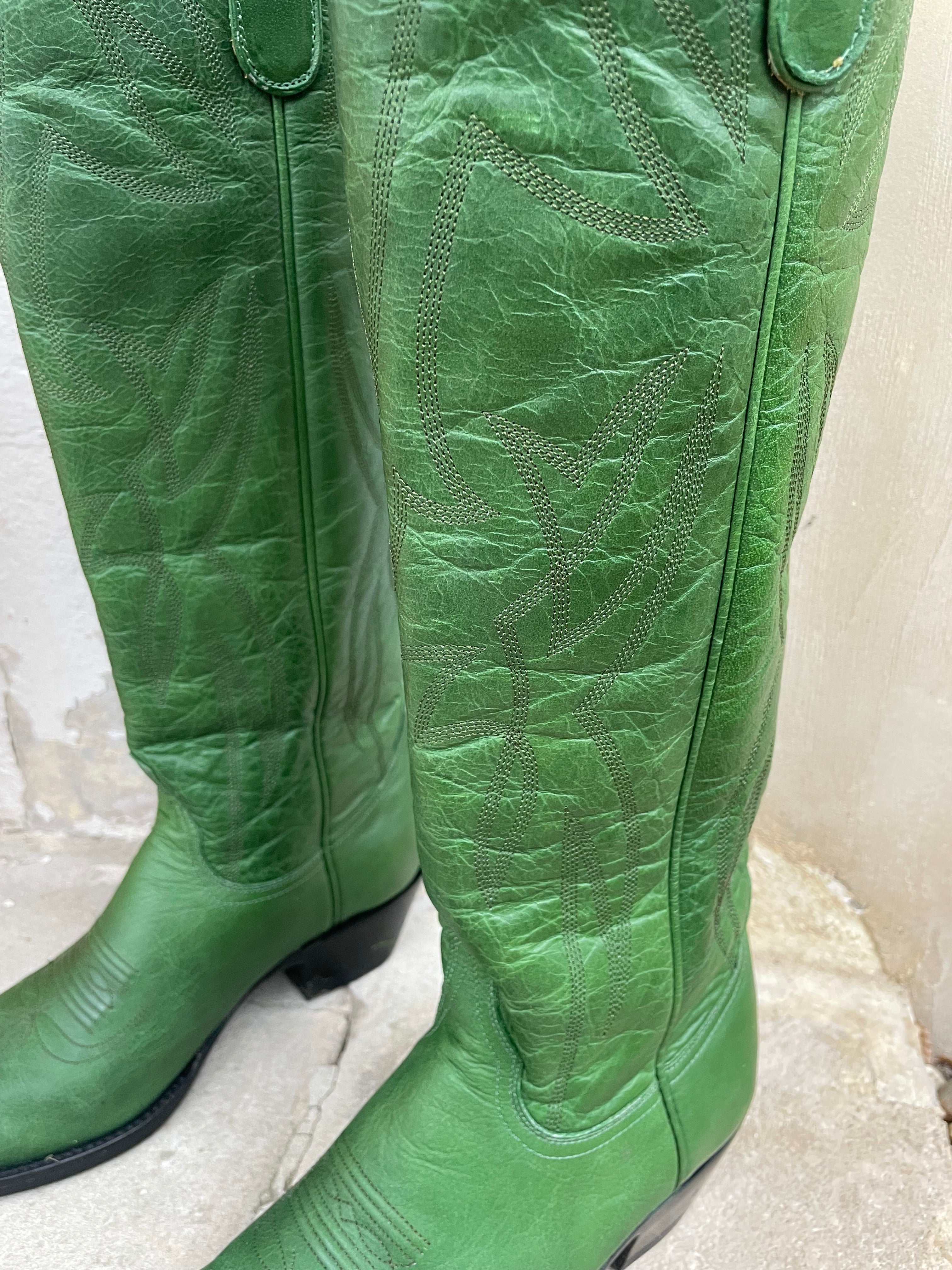 Emerald Green Cowboy Boots