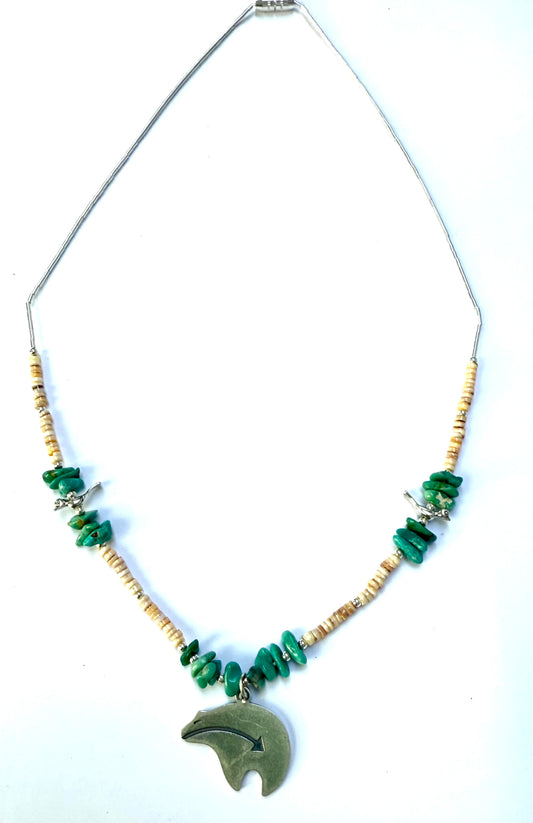 Bear power animal necklace