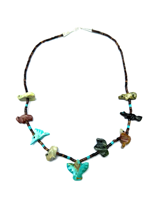 Short NEW artist large stone power animal necklace Short