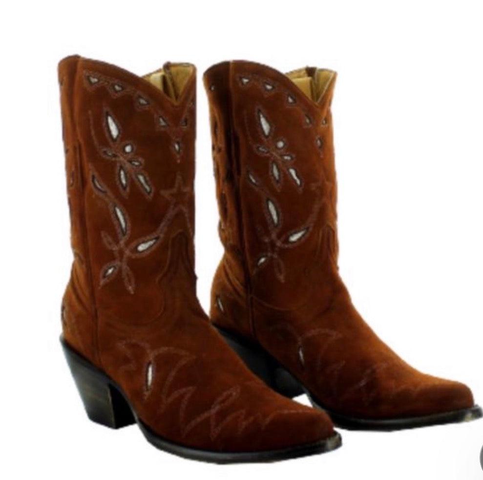 New rust suede boots