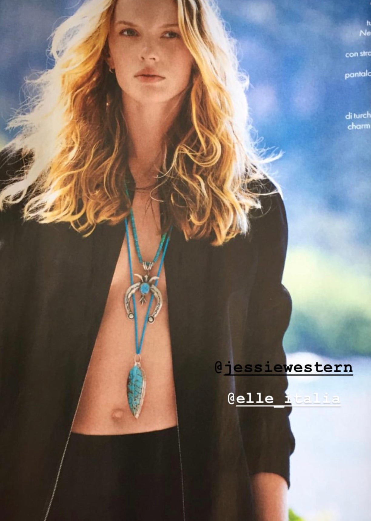 Turquoise feather pendent