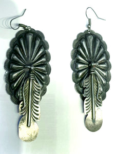 Concho long earrings large