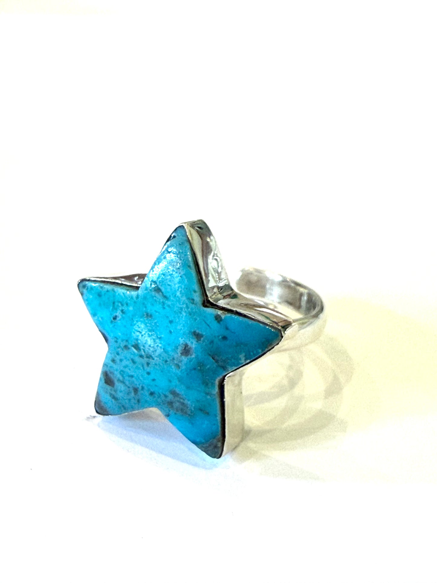 Star ring sterling silver and turquoise