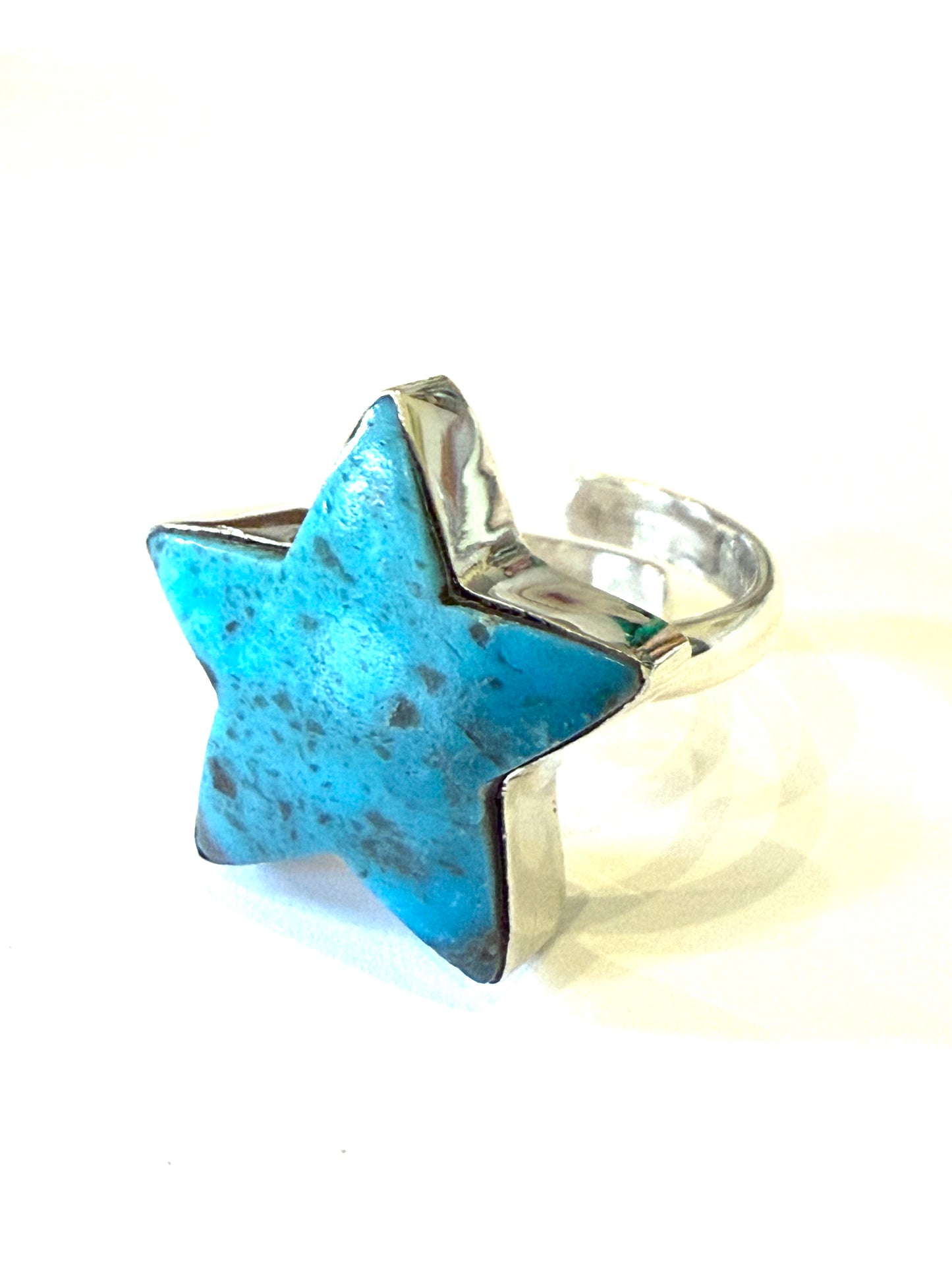 Star ring sterling silver and turquoise