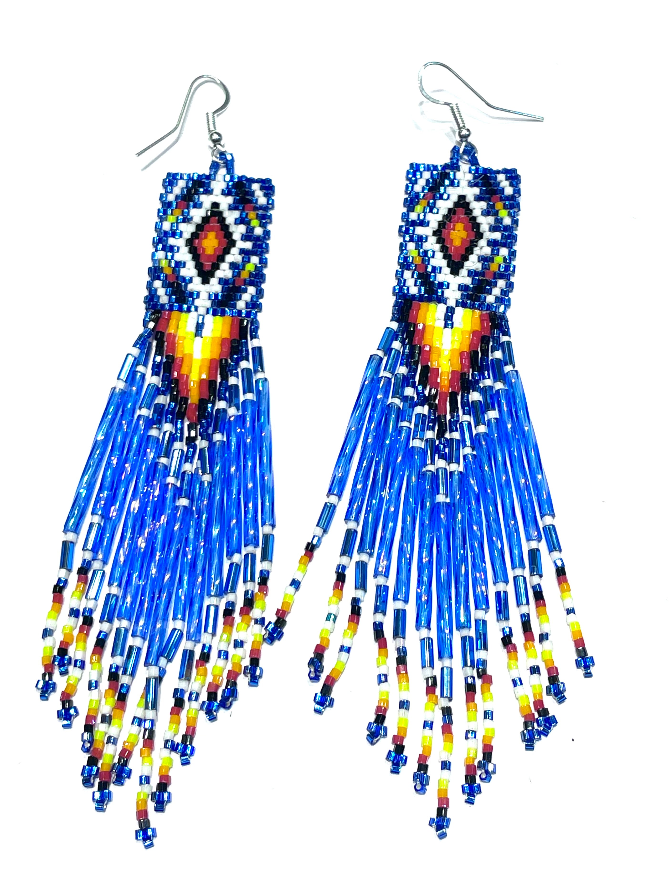 Beaded glass earrings