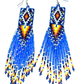 Beaded glass earrings