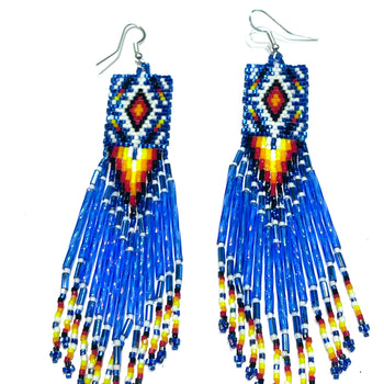 Beaded glass earrings