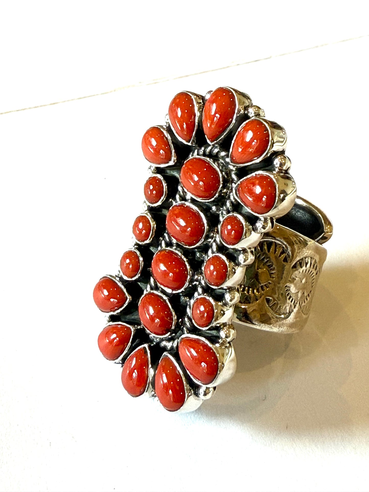 Beautiful cluster Navajo  Ring Adjustable