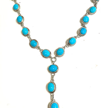 26 inch long turquoise necklace