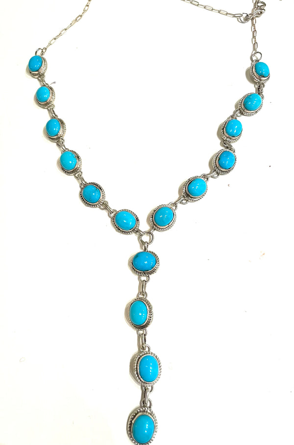 26 inch long turquoise necklace