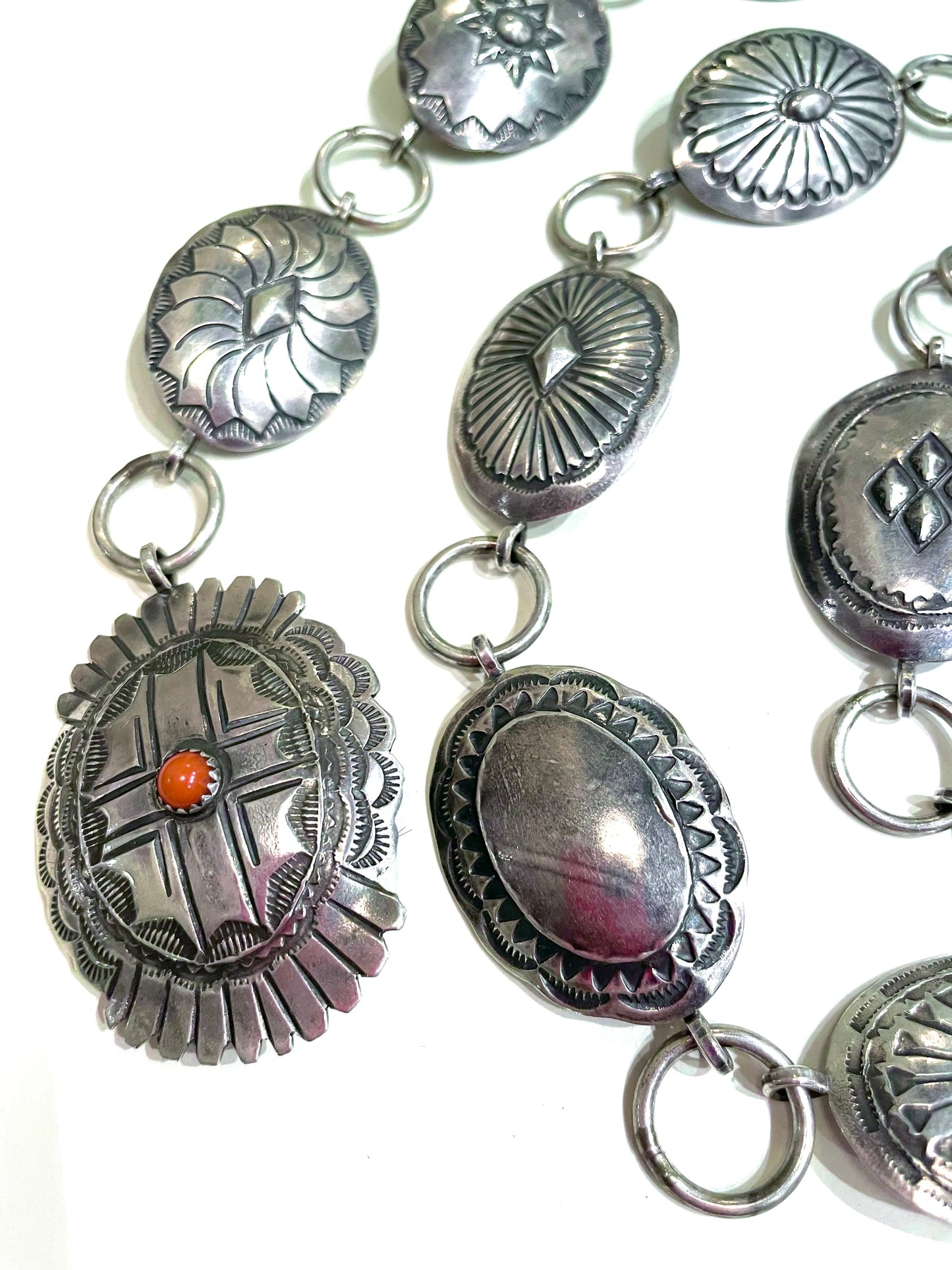 Navajo belt sterling silver concho belt