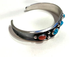 Navajo turquoise  bracelet with beautiful stones