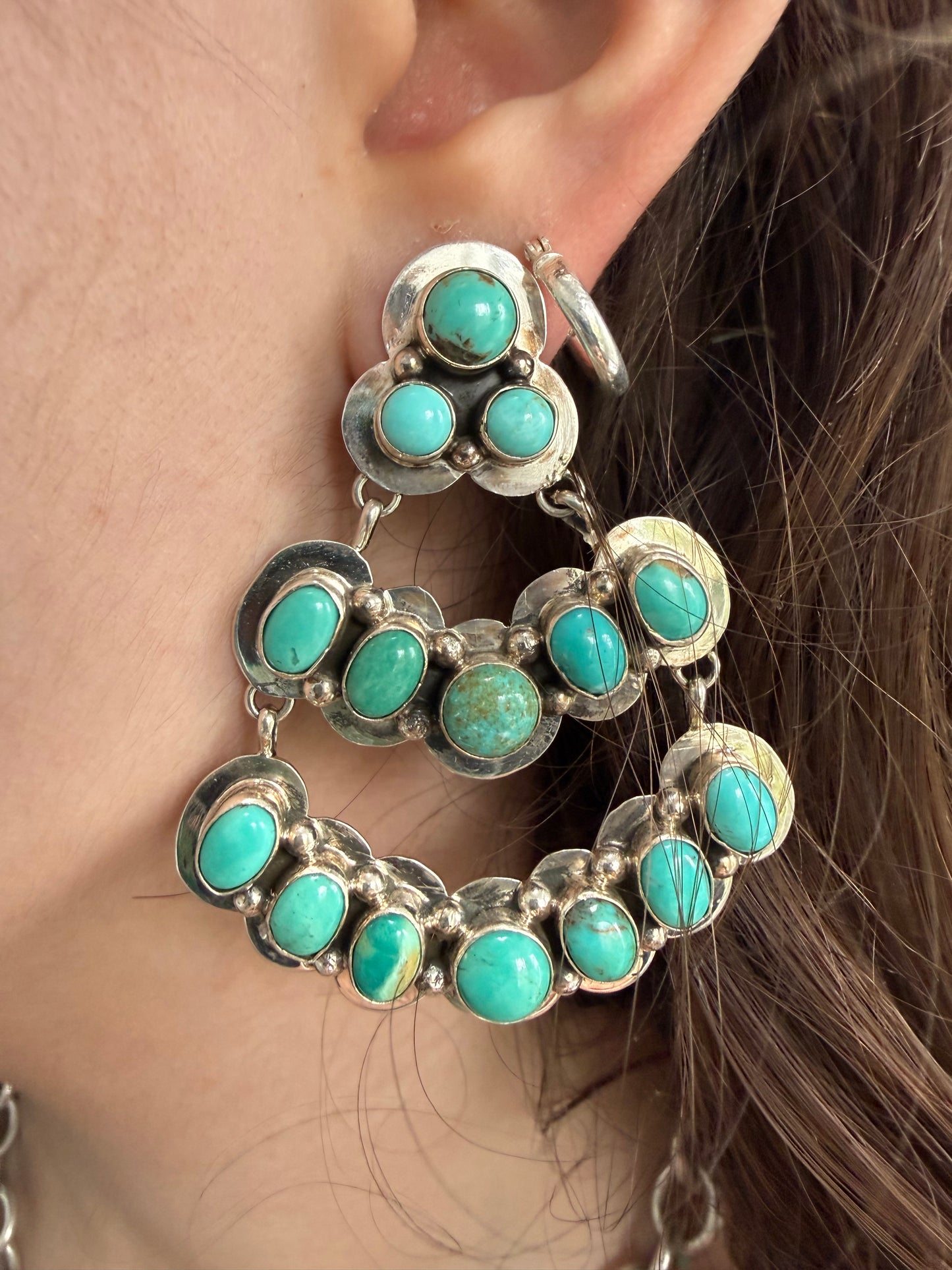 Beutifully made Navajo sterling silver earrings