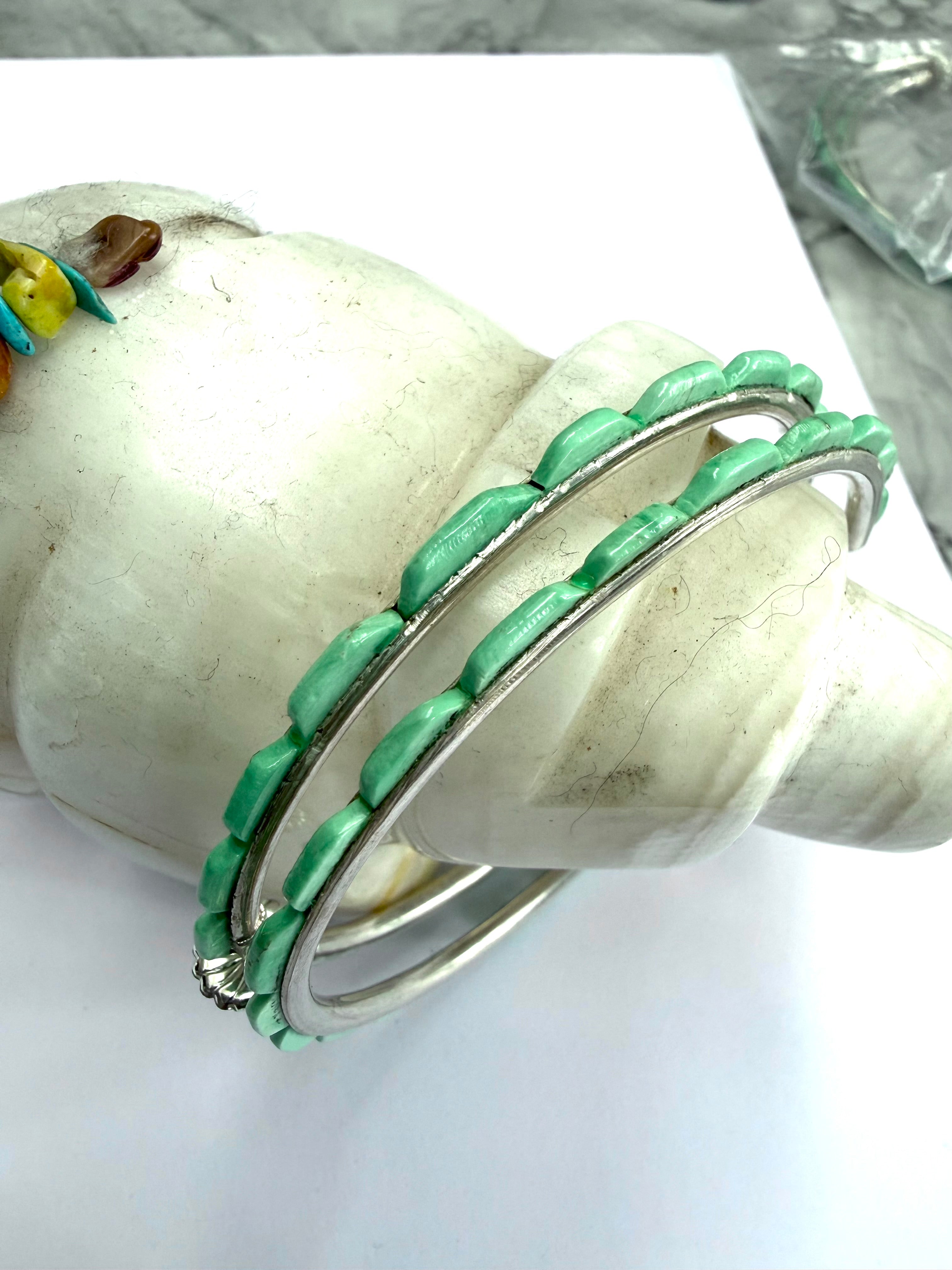 Stunning turquoise Hoop  earrings
