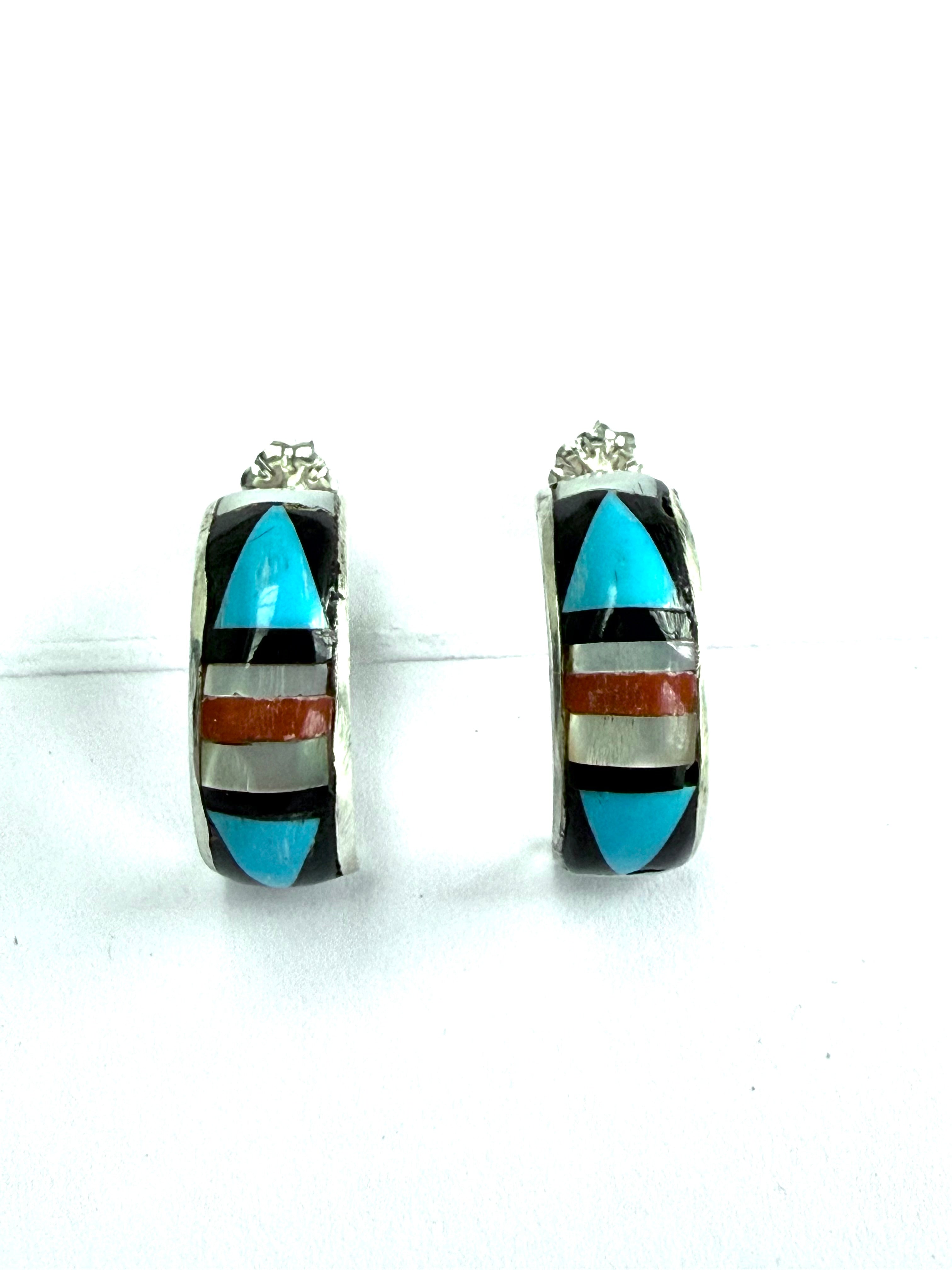 Zuni inlaid hoop