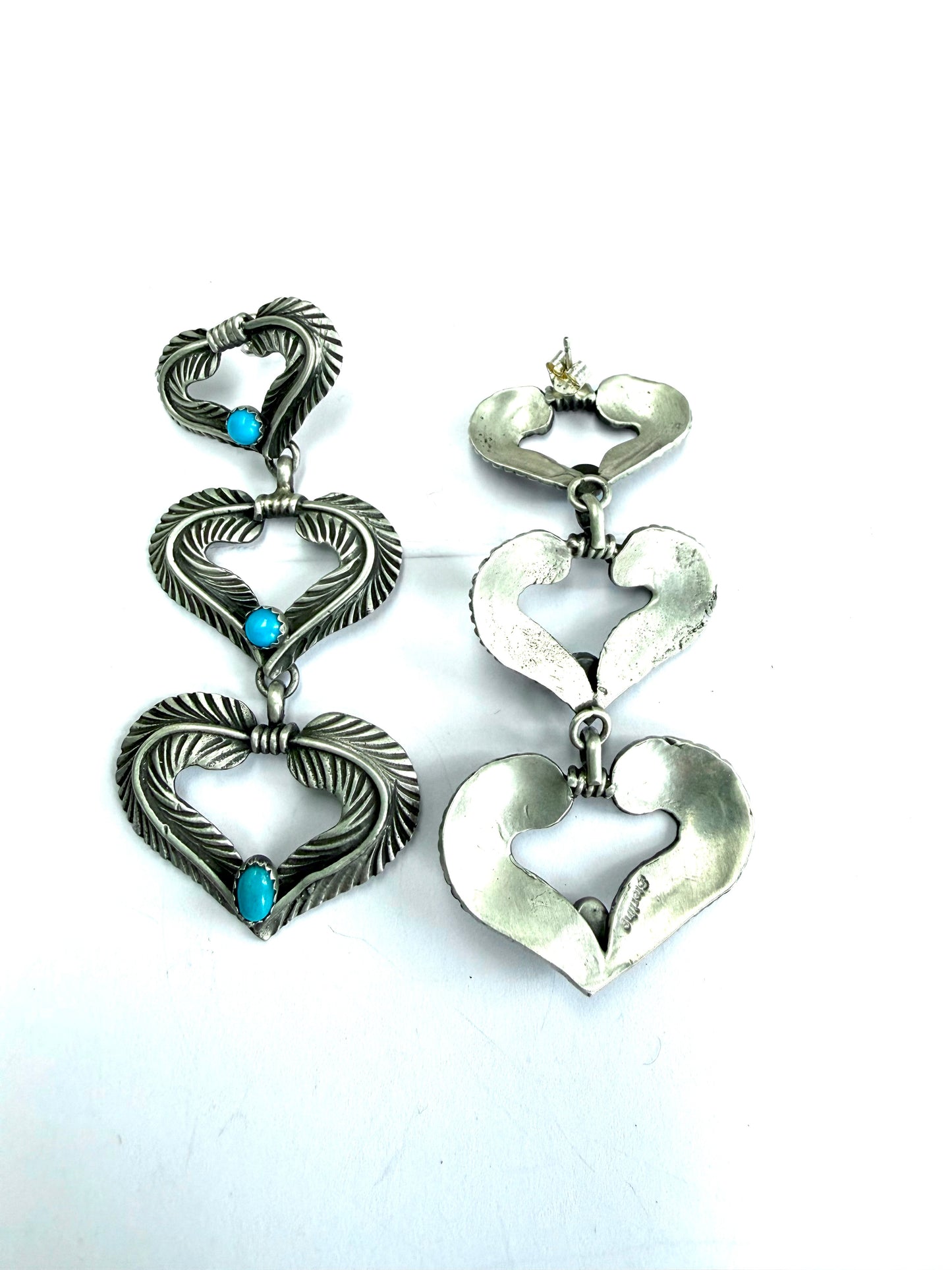 Beutifull heart earrings turquoise