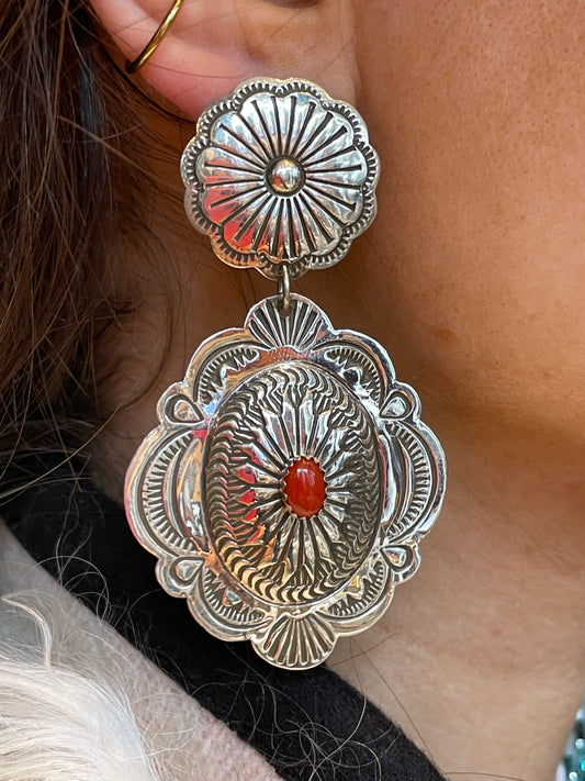 Navajo sterling silver earrings