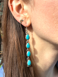 Long turquoise earrings