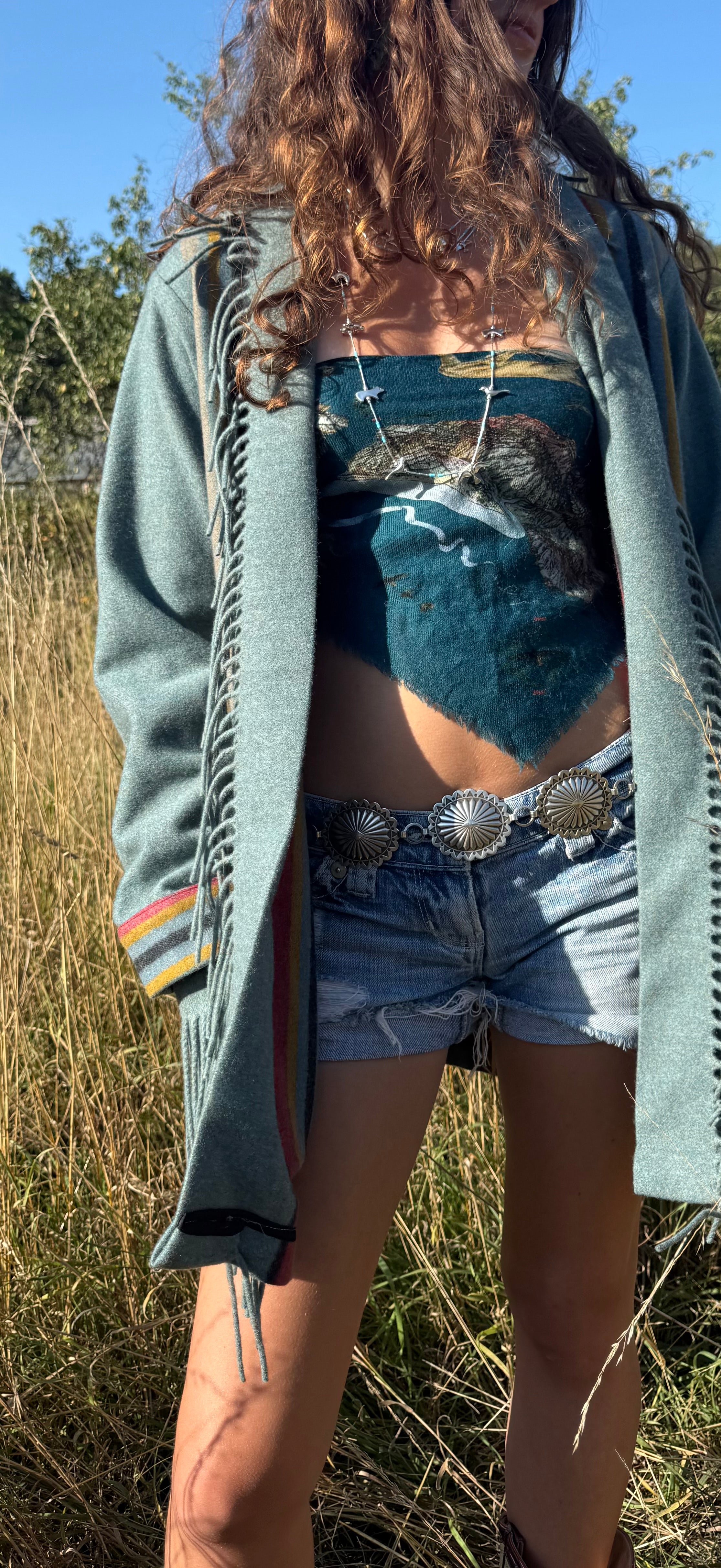 New lightweight wool blanket jacket